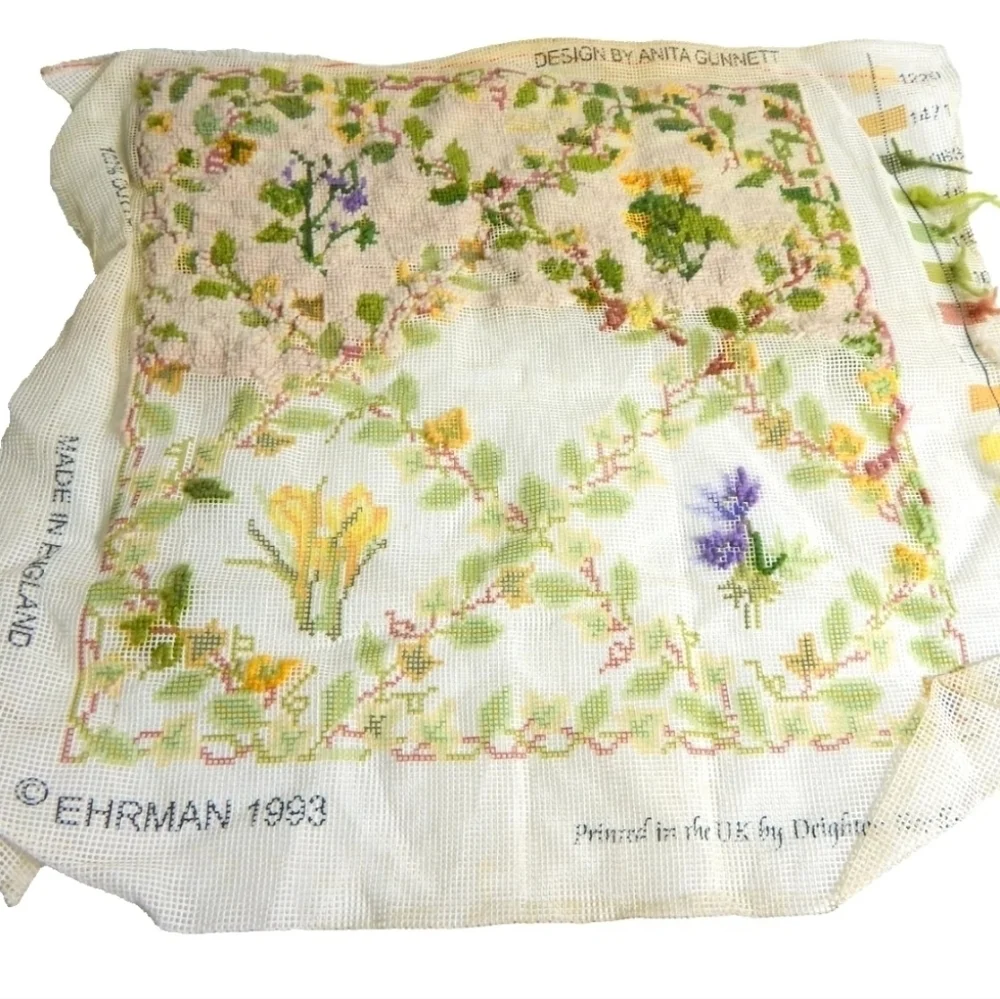Ehrman Vintage‎ Floral Needlepoint Canvas